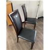 Image 2 : 2 x Leather-Style High-Backed Wooden Banquet Chairs