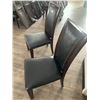 Image 3 : 2 x Leather-Style High-Backed Wooden Banquet Chairs