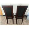 Image 4 : 2 x Leather-Style High-Backed Wooden Banquet Chairs