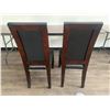 Image 4 : 2 x Leather-Style High-Backed Wooden Banquet Chairs
