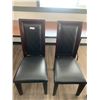 Image 1 : 2 x Leather-Style High-Backed Wooden Banquet Chairs