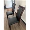 Image 3 : 2 x Leather-Style High-Backed Wooden Banquet Chairs