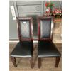 Image 1 : 2 x Leather-Style High-Backed Wooden Banquet Chairs
