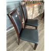 Image 2 : 2 x Leather-Style High-Backed Wooden Banquet Chairs