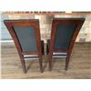 Image 4 : 2 x Leather-Style High-Backed Wooden Banquet Chairs