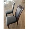 Image 3 : 2 x Leather-Style High-Backed Wooden Banquet Chairs