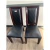 Image 1 : 2 x Leather-Style High-Backed Wooden Banquet Chairs