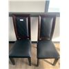 Image 1 : 2 x Leather-Style High-Backed Wooden Banquet Chairs