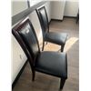 Image 3 : 2 x Leather-Style High-Backed Wooden Banquet Chairs