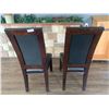 Image 4 : 2 x Leather-Style High-Backed Wooden Banquet Chairs