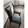 Image 3 : 2 x Leather-Style High-Backed Wooden Banquet Chairs