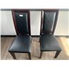 Image 1 : 2 x Leather-Style High-Backed Wooden Banquet Chairs