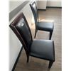 Image 3 : 2 x Leather-Style High-Backed Wooden Banquet Chairs