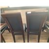 Image 4 : 2 x Leather-Style High-Backed Wooden Banquet Chairs