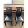 Image 1 : 2 x Leather-Style High-Backed Wooden Banquet Chairs