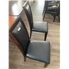 Image 2 : 2 x Leather-Style High-Backed Wooden Banquet Chairs