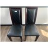 Image 1 : 2 x Leather-Style High-Backed Wooden Banquet Chairs