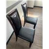 Image 3 : 2 x Leather-Style High-Backed Wooden Banquet Chairs
