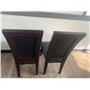 Image 4 : 2 x Leather-Style High-Backed Wooden Banquet Chairs
