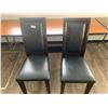 Image 1 : 2 x Leather-Style High-Backed Wooden Banquet Chairs