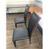 Image 3 : 2 x Leather-Style High-Backed Wooden Banquet Chairs