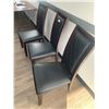 Image 2 : 3 x Leather-Style High-Backed Wooden Banquet Chairs