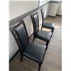 Image 3 : 3 x Leather-Style High-Backed Wooden Banquet Chairs