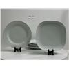 Image 1 : Four Square White Plates, Two Circular