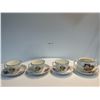 Image 1 : June Bouquet Staffordshire Tea-cups and Sugar Bowl with Saucers