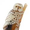 Image 4 : Rare White Buffalo Horn Scrimshaw Owl (CLB-259)