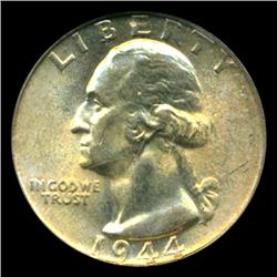 1944S Washington 25c Quarter Coin Graded MS67 (COI-5300)