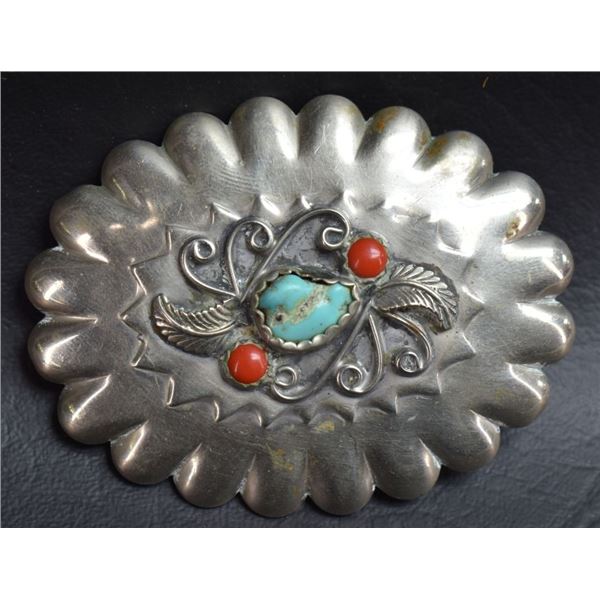 NAVAJO INDIAN NICKEL SILVER BUCKLE