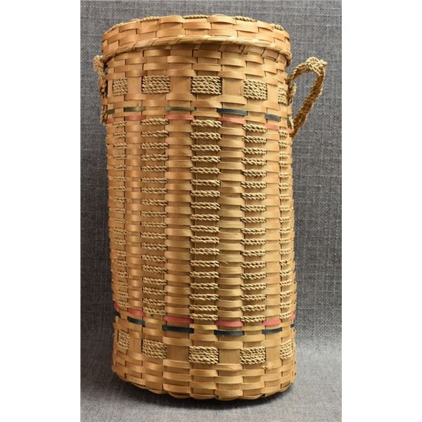 CHEROKEE INDIAN LIDDED BASKET