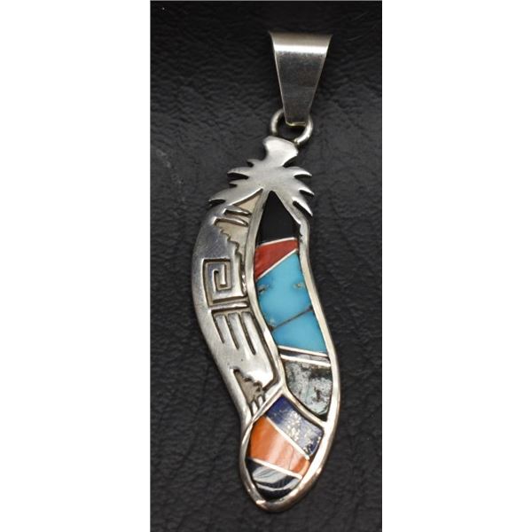 NAVAJO INDIAN SILVER PENDANT (CA)