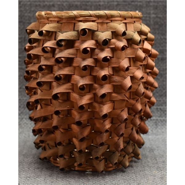 PENOBSCOTT INDIAN BASKETRY CYLINDER