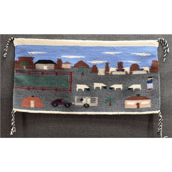 NAVAJO INDIAN PICTORIAL TEXTILE