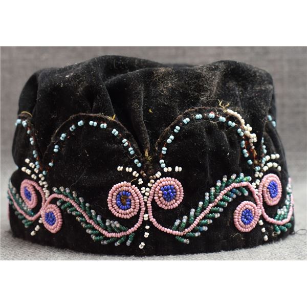 CREE INDIAN BEADED HAT