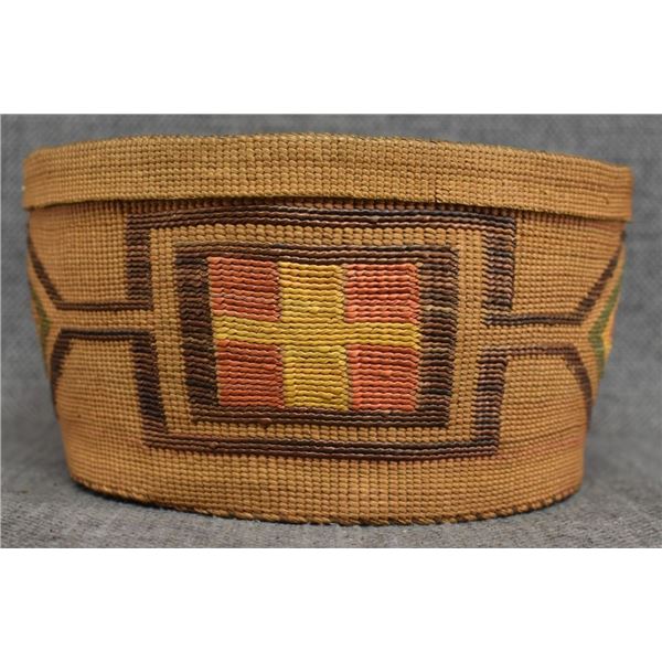 TLINGIT INDIAN RATTLE TOP BASKET