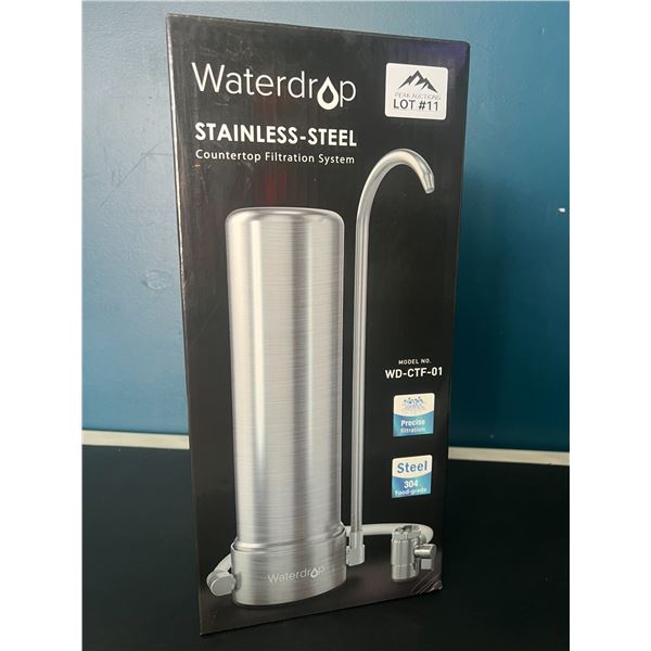 Lot of 1 Waterdrop Stainless-Stell Countertop Water Filtration System