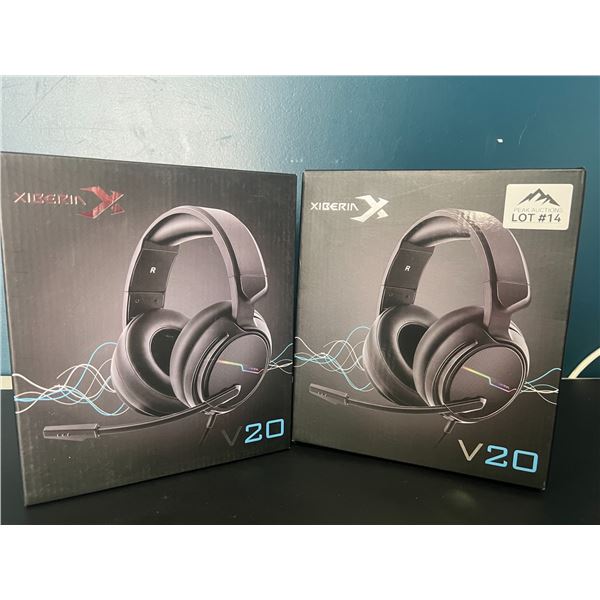 Lot of 2 V20 Gaming Headsets for Xbox, Playstation, & PC
