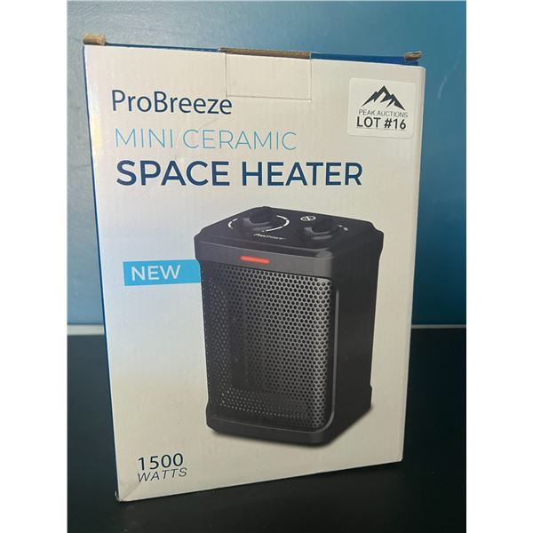 Lot of 1 ProBreeze Mini Ceramic Space Heater