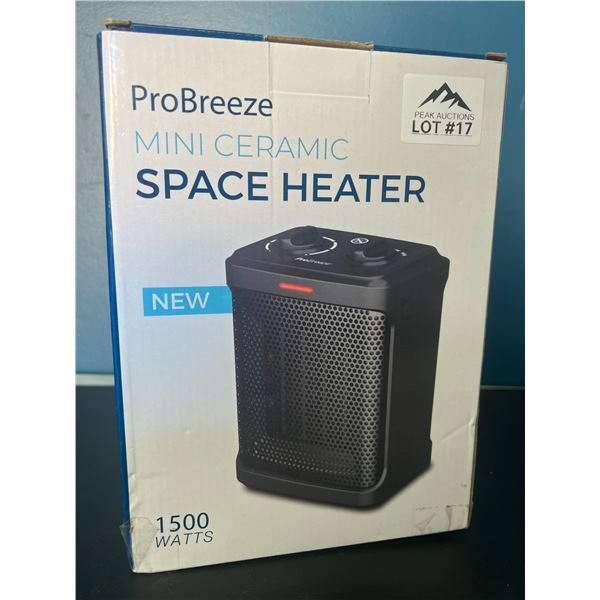 Lot of 1 ProBreeze Mini Ceramic Space Heater
