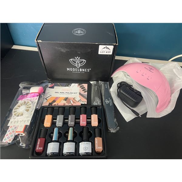 Lot of 1 Modelones Gel Nail Polish Kit w/ UV Lamp