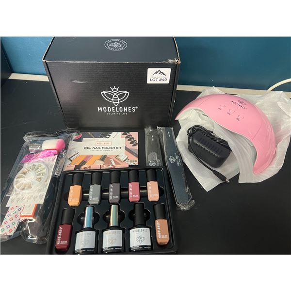 Lot of 1 Modelones Gel Nail Polish Kit w/ UV Lamp