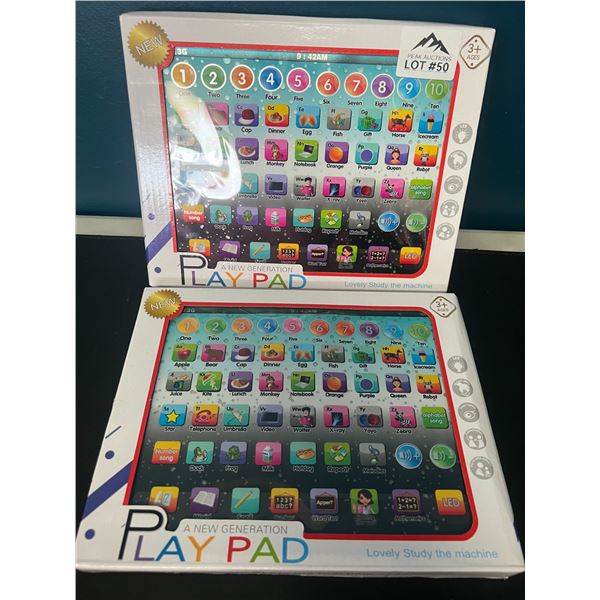 Lot of 2 Kids Play Pads/Educational Tablet Style Toys