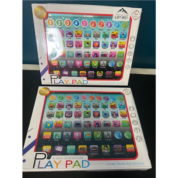 Lot of 2 Kids Play Pads/Educational Tablet Style Toys