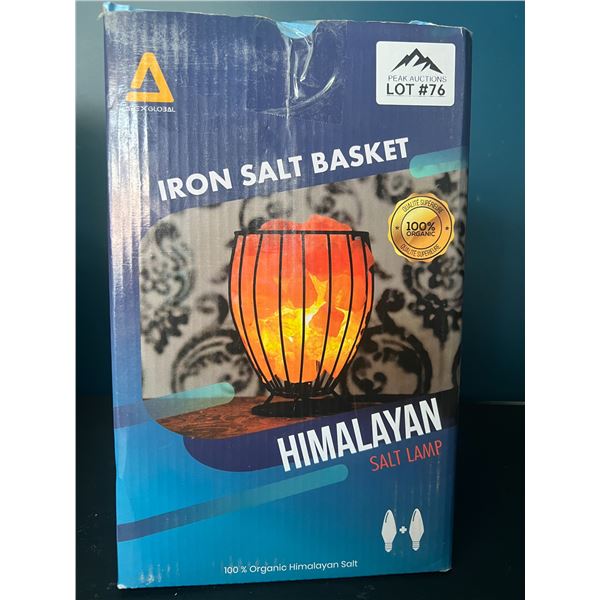 Lot of 1 Iron Salt Basket Himalayan Salt Lamp