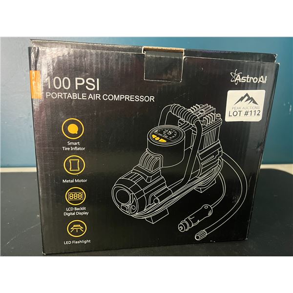Lot of 1 AstroAI 100PSI Portable Air Compressor