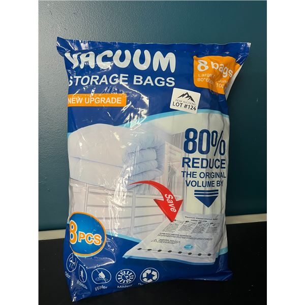 Lot of 1 Multi-Pack of Vacuum Storage Bags - 8PCS (Jumbo & Large)