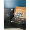 Image 1 : Lot of 2 Boxes of Metallic Storage Tins for Crafts/Candle Making - 24PCS per box - Deep Charcoal